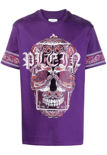 Philipp Plein skull-print T-shirt - Viola