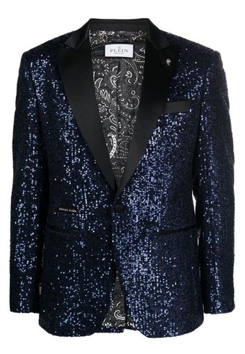 Philipp Plein Blazer con paillettes - Blu