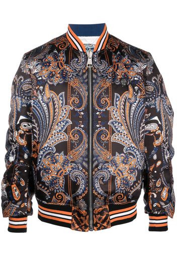 Philipp Plein Bomber con stampa paisley - Nero