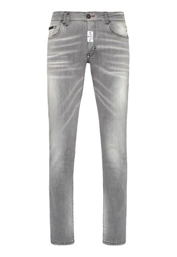 Philipp Plein Jeans skinny con applicazione logo - Grigio