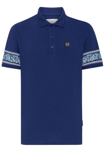 Philipp Plein Polo con applicazione - Blu