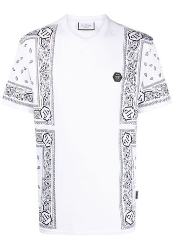 Philipp Plein bandana-print short-sleeve T-shirt - Bianco