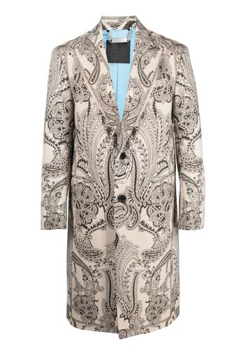 Philipp Plein Cappotto monopetto con stampa paisley - Toni neutri