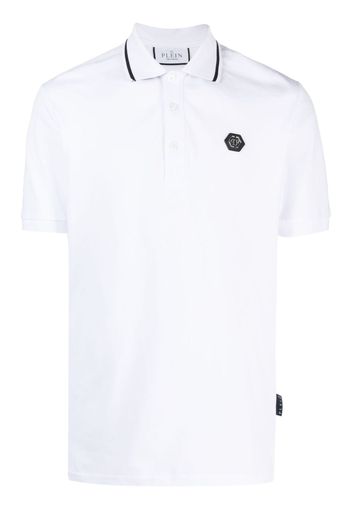 Philipp Plein SS Paisley Strass polo shirtw - Bianco