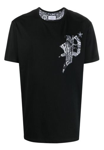 Philipp Plein T-shirt con stampa paisley - Nero