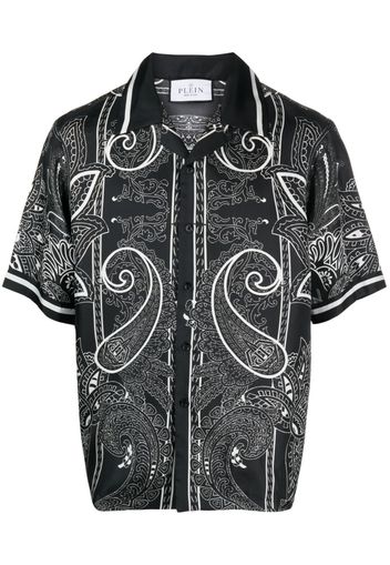 Philipp Plein Camicia con stampa paisley - Nero