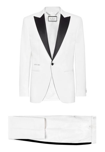 Philipp Plein Blazer monopetto con revers a lancia - Bianco