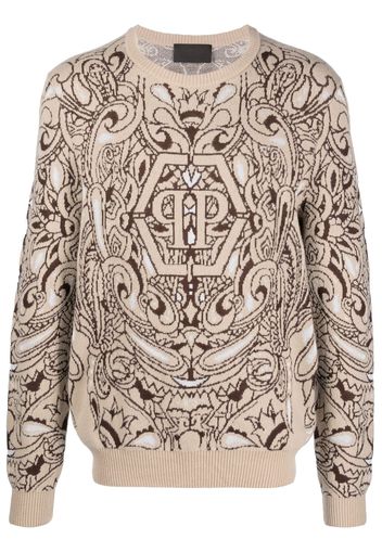 Philipp Plein Maglione con stampa paisley - Toni neutri