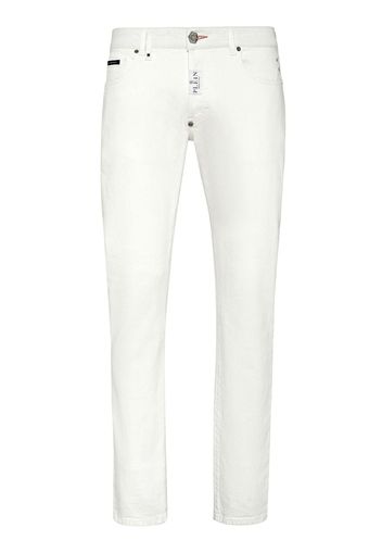 Philipp Plein Jeans skinny a vita bassa - Bianco