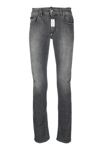 Philipp Plein logo-patch jeans - Grigio