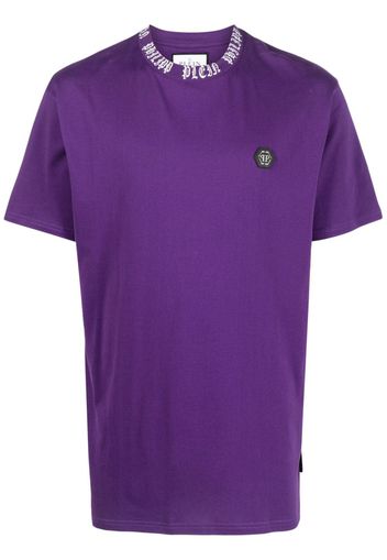 Philipp Plein T-shirt girocollo con stampa - Viola