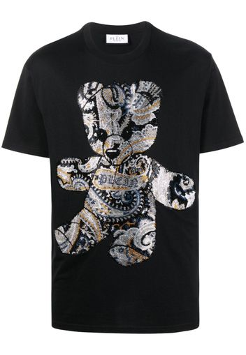 Philipp Plein teddy bear-print crystal-embellished T-shirt - Nero