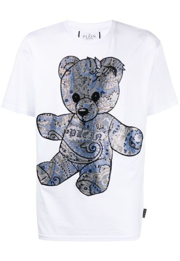 Philipp Plein teddy-bear motif short-sleeve T-shirt - Bianco