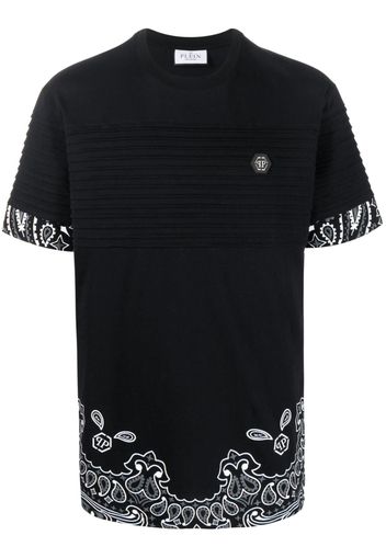 Philipp Plein bandana-print ribbed T-shirt - Nero