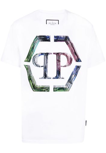 Philipp Plein logo-print short-sleeve T-shirt - Bianco