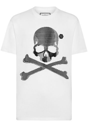 Philipp Plein "T-shirt Round Neck SS Skull&Bones" - Bianco