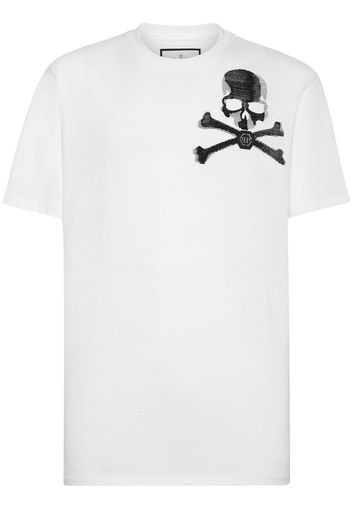 Philipp Plein skull-print cotton T-shirt - Bianco