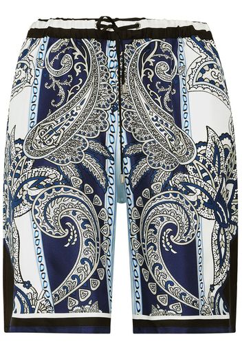 Philipp Plein Bermuda con stampa paisley - Bianco