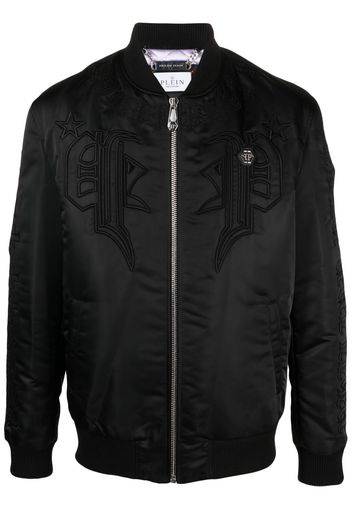 Philipp Plein Bomber con ricamo - Nero