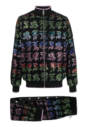 Philipp Plein gothic logo-print tracksuit - Nero