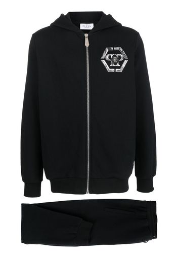 Philipp Plein skull-print stretch-cotton tracksuit - Nero