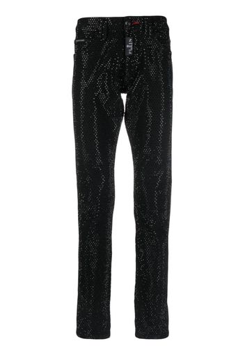 Philipp Plein crystal-embellished straight-leg jeans - Nero