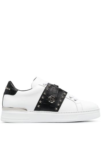 Philipp Plein Sneakers con placca logo - Bianco