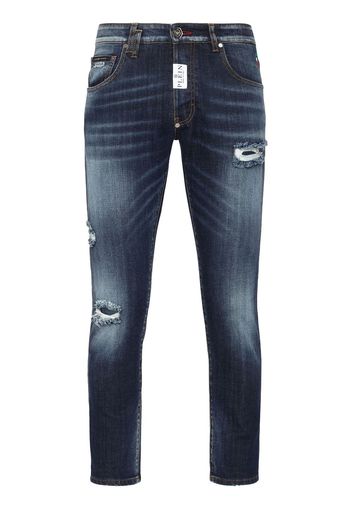 Philipp Plein Jeans skinny con stampa - Blu