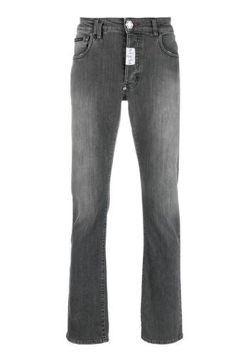 Philipp Plein Jeans slim con applicazione - Grigio