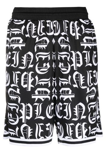 Philipp Plein Gothic Plein jogging shorts - Nero