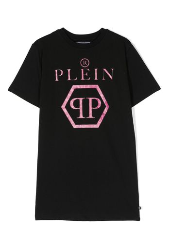 Philipp Plein Junior logo-print round-neck T-shirt - Nero