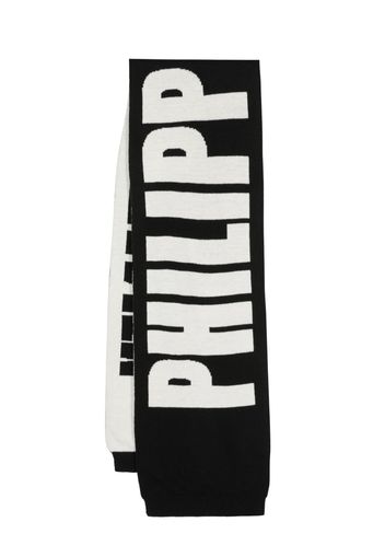 Philipp Plein Sciarpa con logo jacquard - Nero