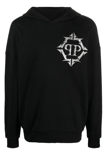 Philipp Plein Felpa Chrome con stampa - Nero