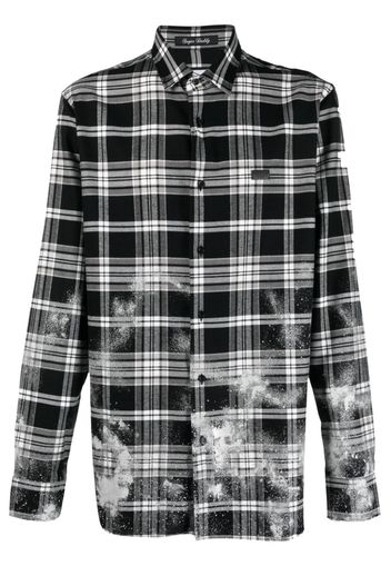 Philipp Plein Sugar Daddy tartan-pattern flannel shirt - Nero