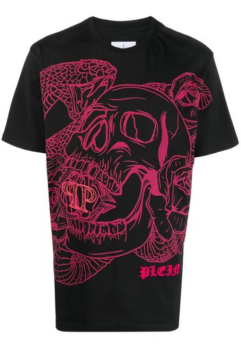 Philipp Plein T-shirt SS Snake girocollo - Nero