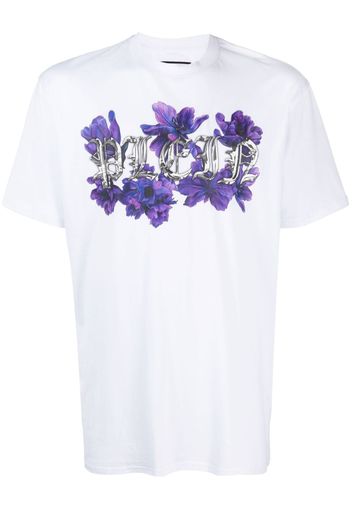 Philipp Plein T-shirt a fiori - Bianco