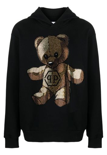 Philipp Plein T-shirt Teddy Bear con strass - Nero