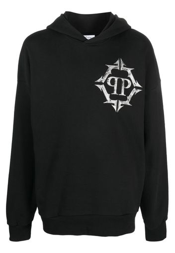 Philipp Plein Felpa Chrome con stampa - Nero