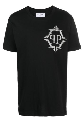 Philipp Plein T-shirt SS Chrome girocollo - Nero