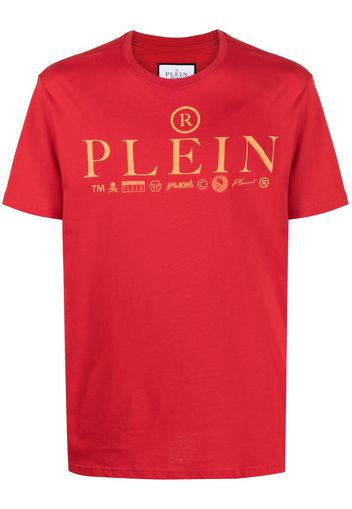 Philipp Plein T-shirt SS Logos girocollo - Rosso