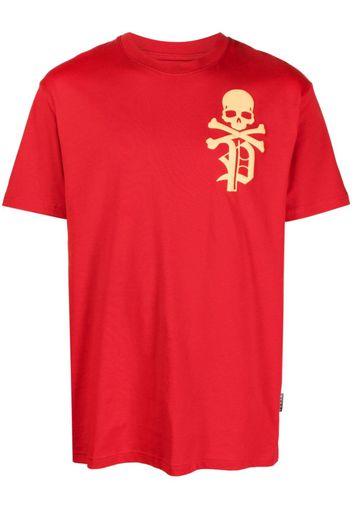 Philipp Plein T-shirt con stampa Skull&Bones - Rosso