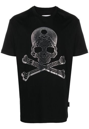 Philipp Plein T-shirt Skull & Bones girocollo - Nero