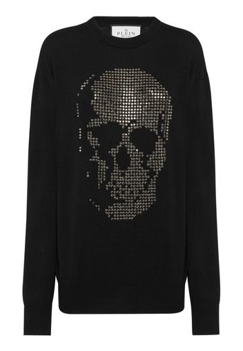 Philipp Plein skull-motif crystal-embellished sweatshirt - Nero