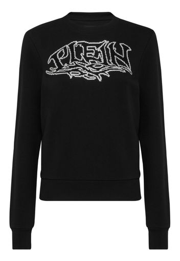 Philipp Plein logo-embellished cotton sweatshirt - Nero