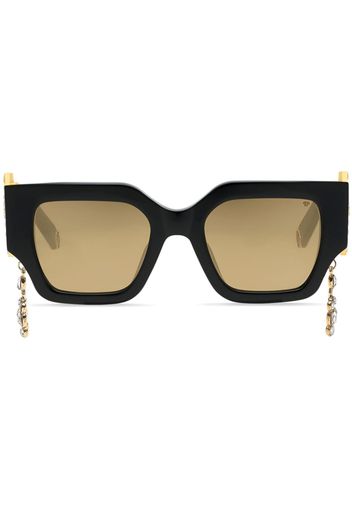 Philipp Plein Square Exclusive logo-plaque sunglasses - Nero