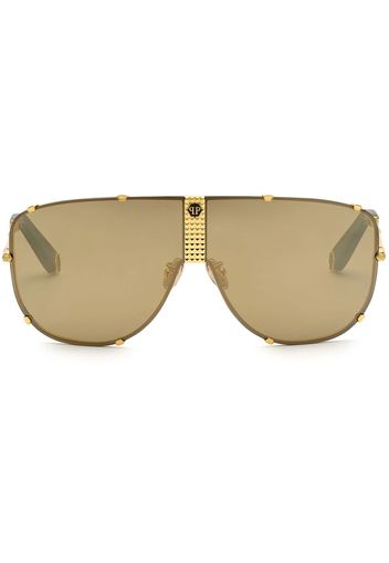 Philipp Plein Aviator Plein oversize-frame sunglasses - Oro