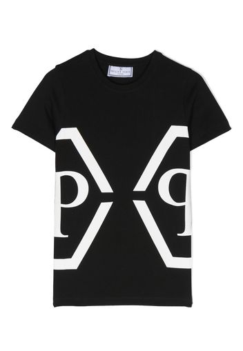 Philipp Plein Junior logo-print cotton T-shirt - Nero