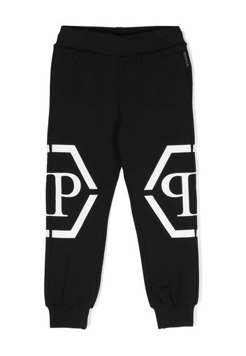 Philipp Plein Junior logo-print track pants - Nero