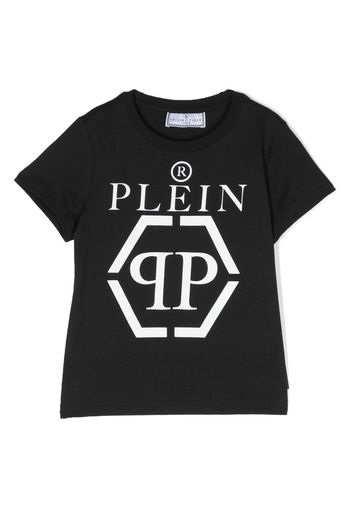 Philipp Plein Junior logo-print cotton T-shirt - Nero