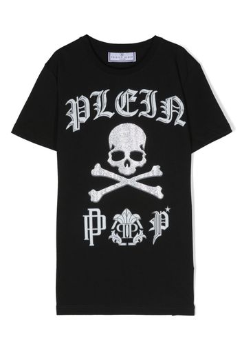 Philipp Plein Junior logo-print cotton T-shirt - Nero